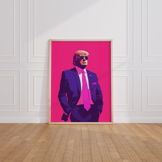 Poster Donald Trump - L'ancien président en gangster pop art — Vierge - living-room