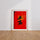 Poster Dragon japonais - Calligraphie de force et de bonne fortune — Vierge - living-room — passe-partout blanc