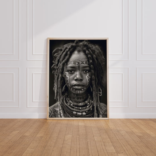 Poster Enfant du Monde - Regard d'une petite fille d'Éthiopie — Vierge - living-room