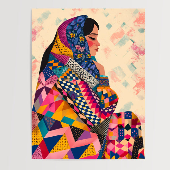 Poster Femme afghane - Regard voyageur aux couleurs vives — Vierge - poster-presentation-produit