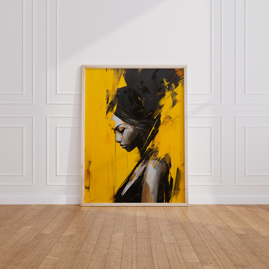 Poster Femme africaine au turban - Fierté et couleurs d'ailleurs — Vierge - living-room