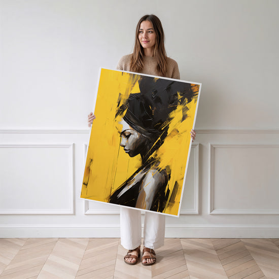Poster Femme africaine au turban - Fierté et couleurs d'ailleurs — Vierge - poster-femme-debout