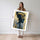 Poster Femme africaine de profil - Reine aux motifs ancestraux dorés — Vierge - poster-femme-debout — passe-partout blanc