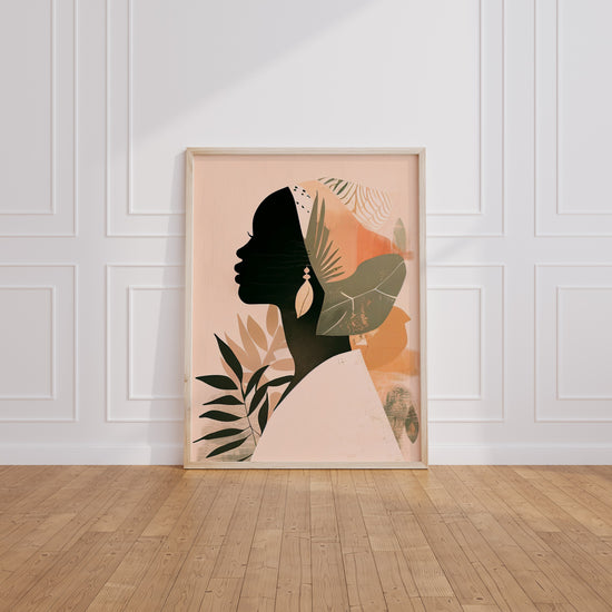 Poster Femme africaine - Douceur bohème et sérénité apaisante — Vierge - living-room