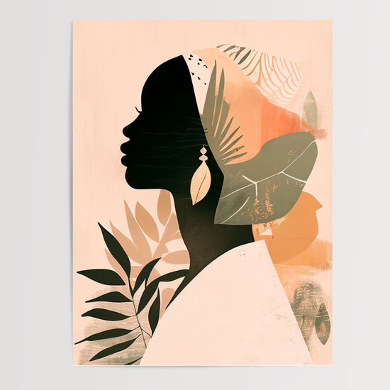 Poster Femme africaine - Douceur bohème et sérénité apaisante — Vierge - poster-presentation-produit