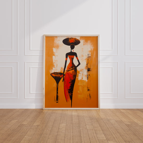 Poster Femme africaine - Élégance et couleurs vibrantes d'un portrait ethnique — Vierge - living-room