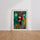 Poster Femme africaine pop art - Regard vibrant aux lunettes rouges — Vierge - living-room — passe-partout blanc