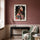 Poster Femme africaine - Regard ethnique or et fuchsia — Décor sur-mesure (IA) — passe-partout blanc