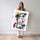 Poster Femme au travail - Silhouette graphique et éclats de couleur — Vierge - poster-femme-debout — passe-partout blanc