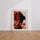 Poster Femme aux coquelicots rouges - Portrait floral et flamboyant — Vierge - living-room — passe-partout blanc