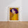 Poster Femme aux papillons - Grâce dorée selon Klimt — Vierge - living-room — passe-partout blanc