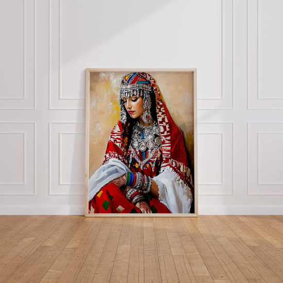 Poster Femme berbère - Regard et parures d'une beauté intemporelle — Vierge - living-room