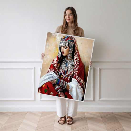 Poster Femme berbère - Regard et parures d'une beauté intemporelle — Vierge - poster-femme-debout