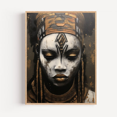 Poster afrikanische Frau – Schwarz-Weiß Porträt