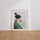 Poster Femme japonaise en kimono - Douceur d'un rituel de thé — Vierge - living-room — passe-partout blanc
