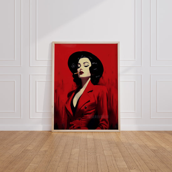 Poster Femme mystique - Élégance glamour et charme rétro — Vierge - living-room