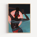 Poster Femme noire - Fierté rétro pop aux couleurs vibrantes