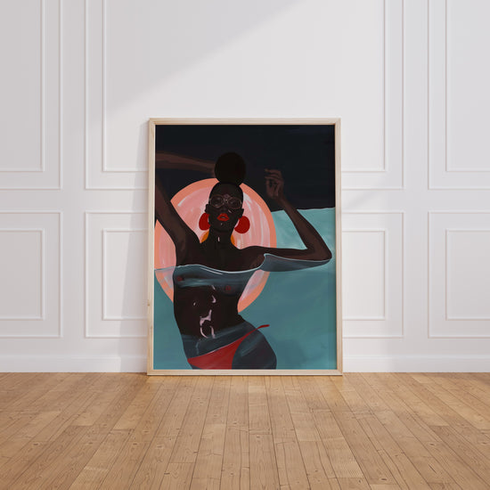 Poster Femme noire - Fierté rétro pop aux couleurs vibrantes — Vierge - living-room