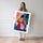 Poster Femme ronde abstraite - Corps libre en couleurs vibrantes — Vierge - poster-femme-debout — passe-partout blanc
