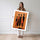 Poster Femmes africaines en procession - Dignité et transmission sur fond orange — Vierge - poster-femme-debout — passe-partout blanc