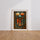 Poster Femmes africaines - Trois silhouettes sous la pluie multicolore — Vierge - living-room — passe-partout blanc