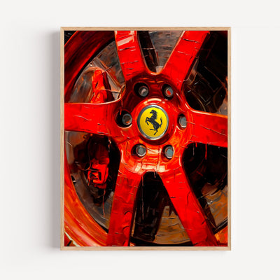 Poster Ferrari rouge - L'esprit de la vitesse et du prestige