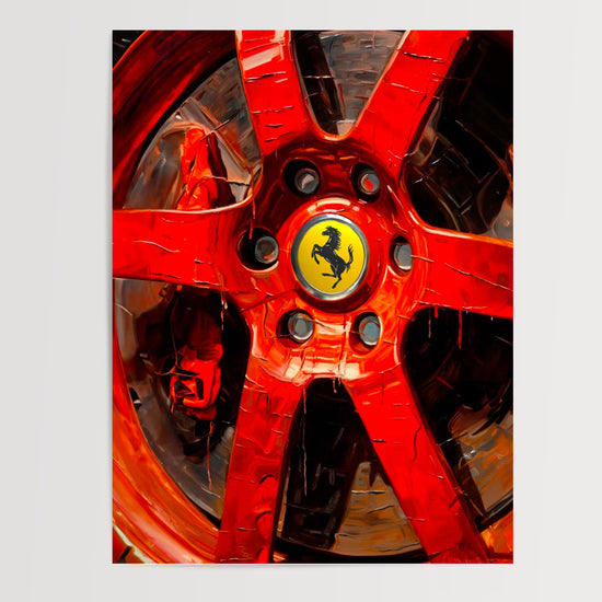 Poster Ferrari rouge - L'esprit de la vitesse et du prestige — Vierge - poster-presentation-produit