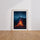 Poster Feu de bois alpin - Douceur d'un soir au coin du feu — Vierge - living-room — passe-partout blanc