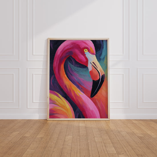 Poster Flamant rose - Élégance fuchsia et lumière d'été — Vierge - living-room