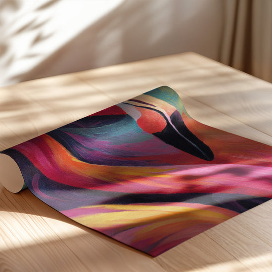 Poster Flamant rose - Élégance fuchsia et lumière d'été — Vierge - poster-enroullé