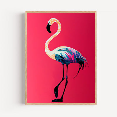 Flamingo Poster – Graziöse Silhouette in zarten Tönen