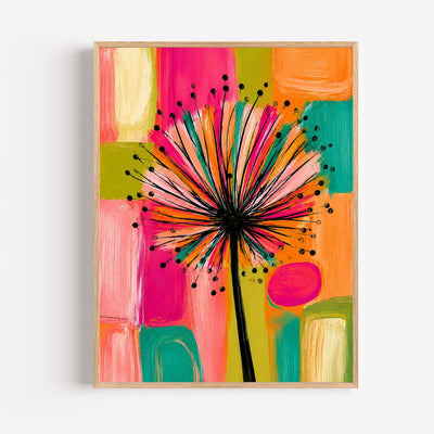 Colorful Flower Poster - A Burst of Joy and Freedom