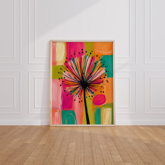 Poster Fleur multicolore - Un éclat de joie et de liberté — Vierge - living-room