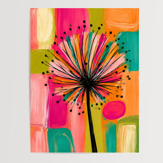 Poster Fleur multicolore - Un éclat de joie et de liberté — Vierge - poster-presentation-produit