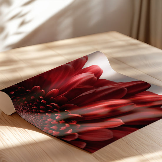 Poster Fleur rouge - Éclat passionné pour votre intérieur — Vierge - poster-enroullé
