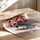 Poster Fleurs colorées - Bouquet joyeux corail et rouge éclatant — Vierge - poster-enroullé — passe-partout blanc