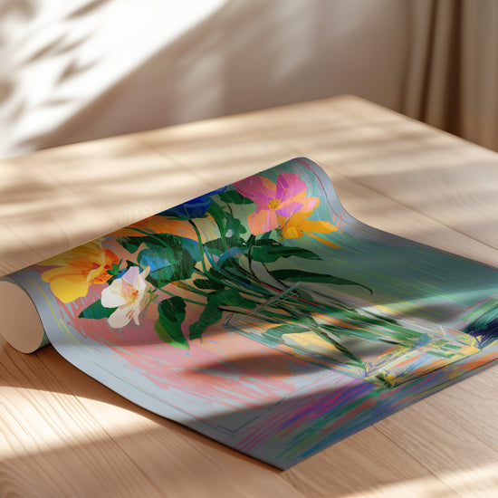 Poster Fleurs colorées - Un bouquet vif qui illumine vos murs — Vierge - poster-enroullé