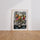 Poster Fleurs contemporaines - Couleurs vives sur graphisme noir et blanc — Vierge - living-room — passe-partout blanc