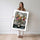 Poster Fleurs contemporaines - Couleurs vives sur graphisme noir et blanc — Vierge - poster-femme-debout — passe-partout blanc