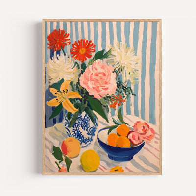 Poster Fleurs en vase - Bouquet d'été aux couleurs joyeuses