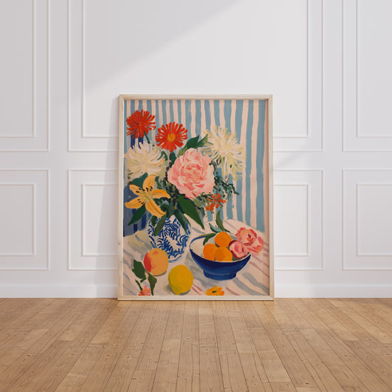 Poster Fleurs en vase - Bouquet d'été aux couleurs joyeuses — Vierge - living-room