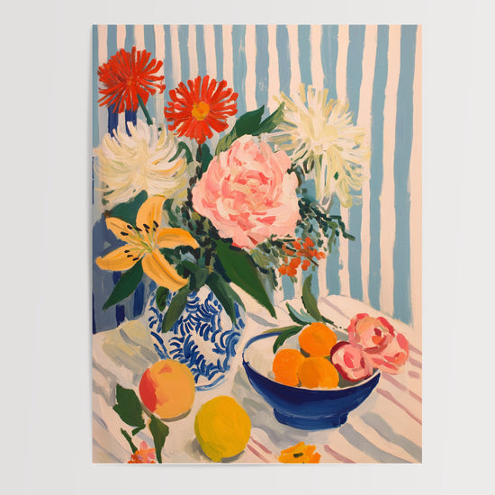 Poster Fleurs en vase - Bouquet d'été aux couleurs joyeuses — Vierge - poster-presentation-produit