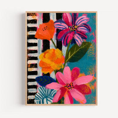 Poster Fleurs multicolores - Explosion joyeuse de couleurs vives
