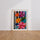 Poster Fleurs multicolores - Explosion joyeuse de couleurs vives — Vierge - living-room — passe-partout blanc