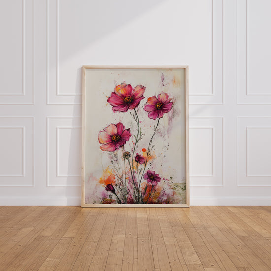 Poster Fleurs sauvages - Éclat d'un champ en pleine floraison — Vierge - living-room