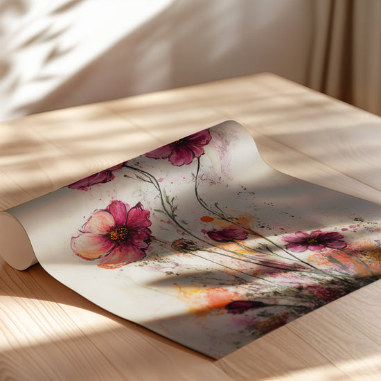 Poster Fleurs sauvages - Éclat d'un champ en pleine floraison — Vierge - poster-enroullé
