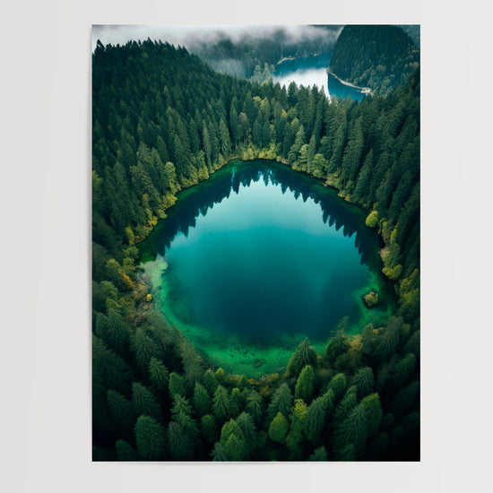 Poster Forêt verdoyante - Une échappée verte et apaisante — Vierge - poster-presentation-produit