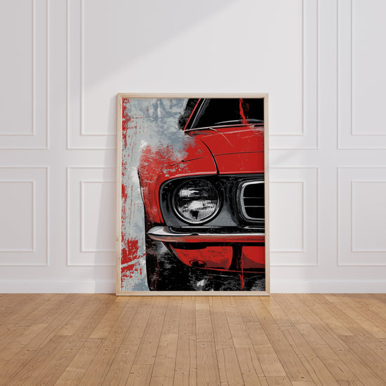 Poster Ford Mustang rouge - La légende américaine 1967-68 — Vierge - living-room