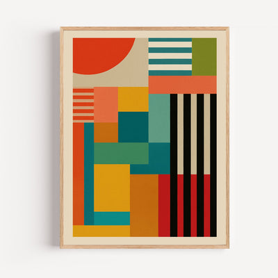 Bauhaus Poster Mondformen – Geometrische Wandkunst