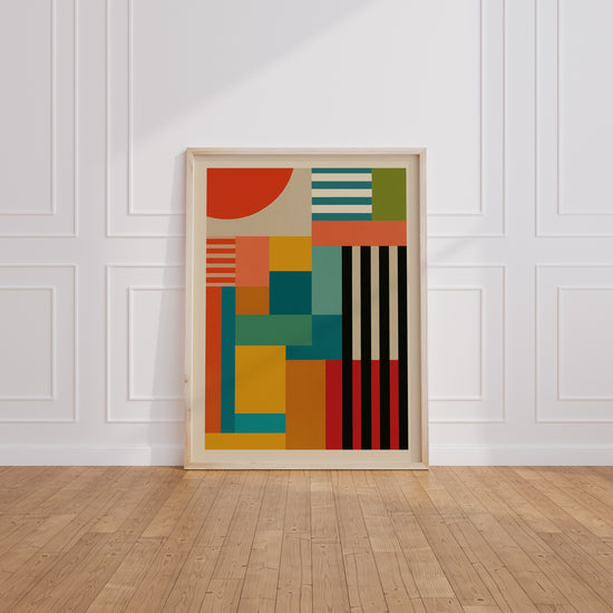 Poster Formes lunaires - Douceur géométrique inspirée du Bauhaus — Vierge - living-room